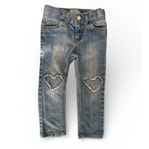 Cat & Jack Toddler Heart Denim Skinny Jeans Size 2T